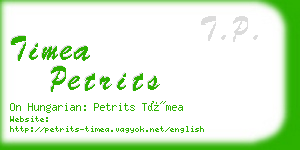 timea petrits business card